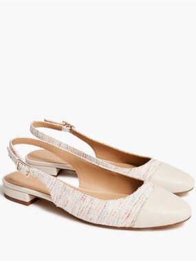 J.Crew Tweed Slingbacks With Cap Toe (9)